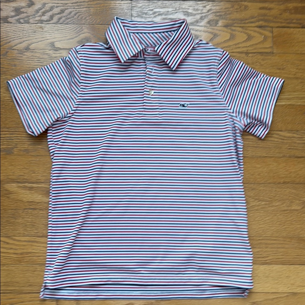 Vineyard Vines Striped Polo Shirt with Logo